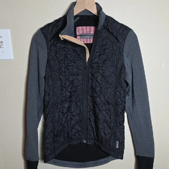 Cafe du Cycliste Heidi Jacket Women Medium Black Gray Insulated Winter Cycling - Picture 6 of 12